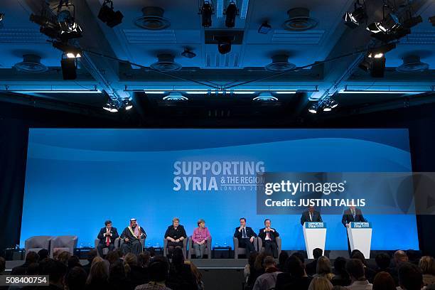 Turkish Prime Minister Ahmet Davutoglu, Kuwaiti Foreign Minister Sabah al-Khalid al-Sabah, Norwegian Prime Minister Erna Solberg, German Chancellor...