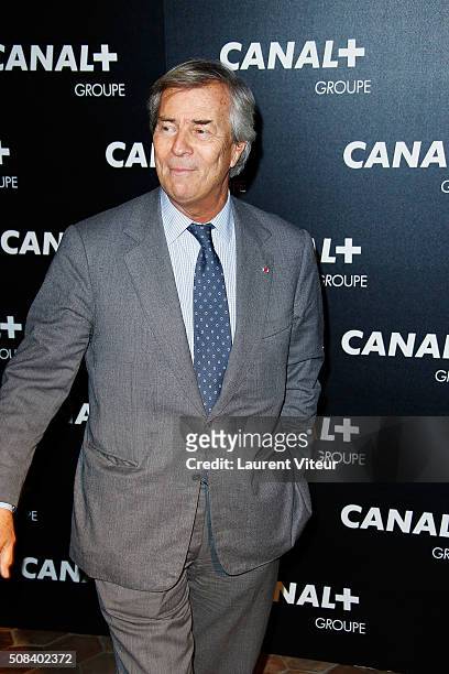 Vincent Bollore attends the 'Canal + Animators' Party At Manko on February 3, 2016 in Paris, France.