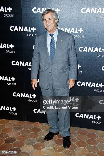 Vincent Bollore attends the 'Canal + Animators' Party At Manko on February 3, 2016 in Paris, France.