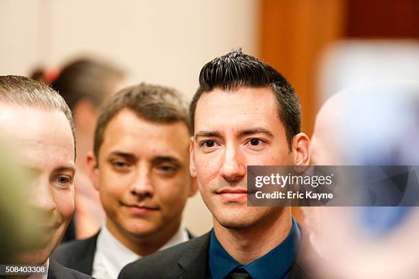 David Daleiden, a defendant in an indictment stemming from a Planned Parenthood video he helped produce, arrives for court at the Harris County...