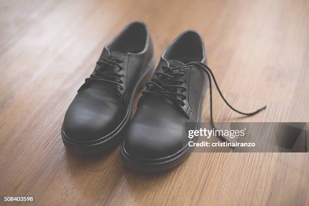 black shoes - smart shoes stock pictures, royalty-free photos & images