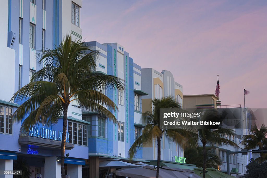 South Beach hotels on Ocean Drive,