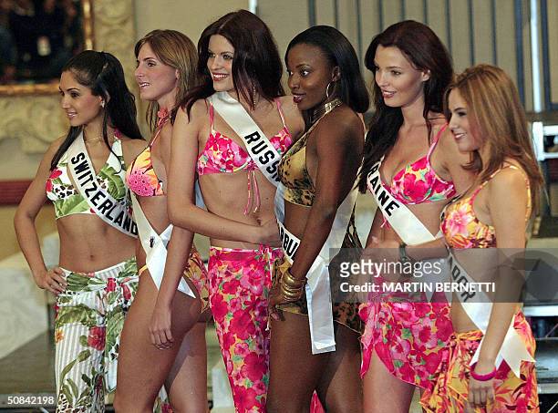 Miss Switzerland Bianca Sissing , Miss Panama Jessica Rodriguez, Miss Russia Ksenia Kustova , Miss Antigua & Barbuda Ann-Marie Browne, Miss Ukraine...