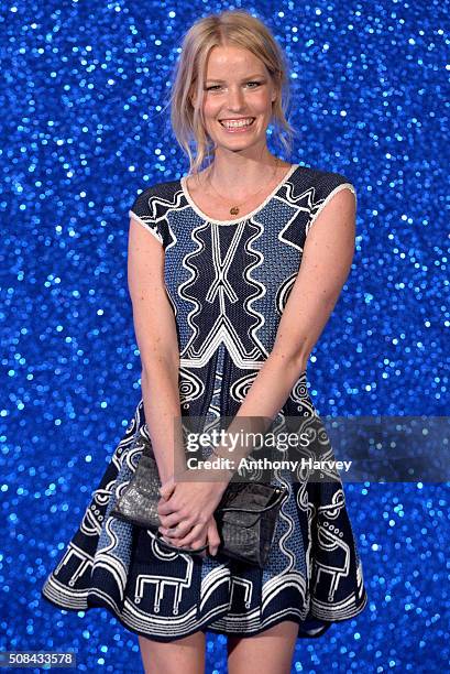 Caroline Winberg attends a London Fan Screening of the Paramount Pictures film "Zoolander No. 2" at Empire Leicester Square on February 4, 2016 in...