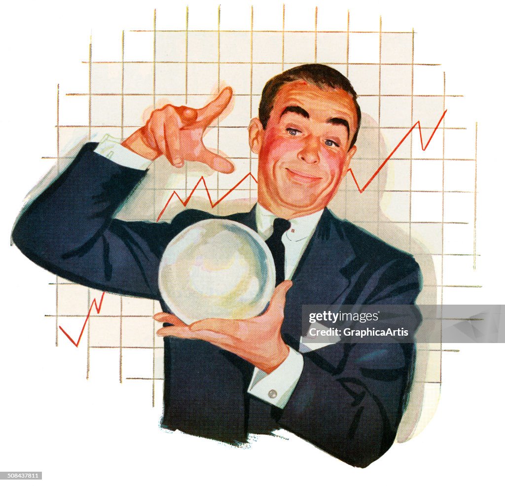 Businessman With Crystal Ball