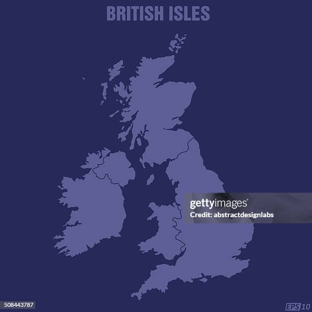 british isles map - mull scotland stock illustrations