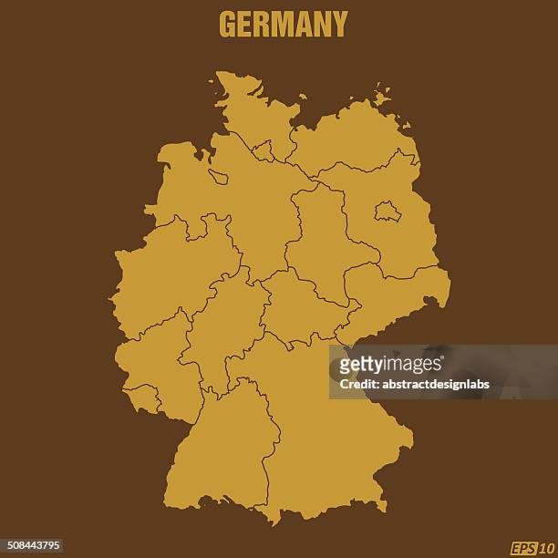 germany map - germany map stock illustrations
