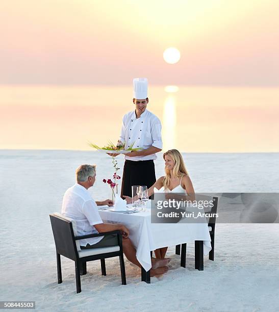the perfect romantic dinner - chef full length stock pictures, royalty-free photos & images