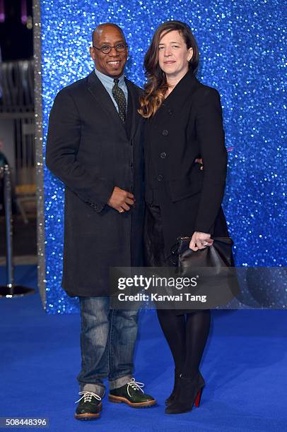 Ian Wright and Nancy Hallam attend a London Fan Screening of the Paramount Pictures film "Zoolander No. 2" at Empire Leicester Square on February 4,...