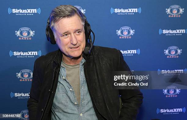Actor Bill Pullman visits the SiriusXM set at Super Bowl 50 Radio Row at the Moscone Center on February 4, 2016 in San Francisco, California.