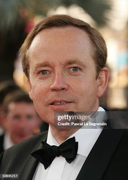 French Culture Minister Renaud Donnedieu de Vabres attends the premiere of movie "Comme Une Image" at the Palais des Festivals on May 16, 2004 in...