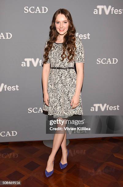 Actress Amy Forsyth attends "The Path" event during aTVfest 2016 presented by SCAD on February 4, 2016 in Atlanta, Georgia.