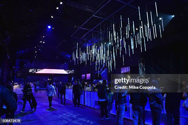 Guests attend the DirecTV and Pepsi Super Thursday Night featuring Dave Matthews Band at Pier 70 on February 4, 2016 in San Francisco, California.