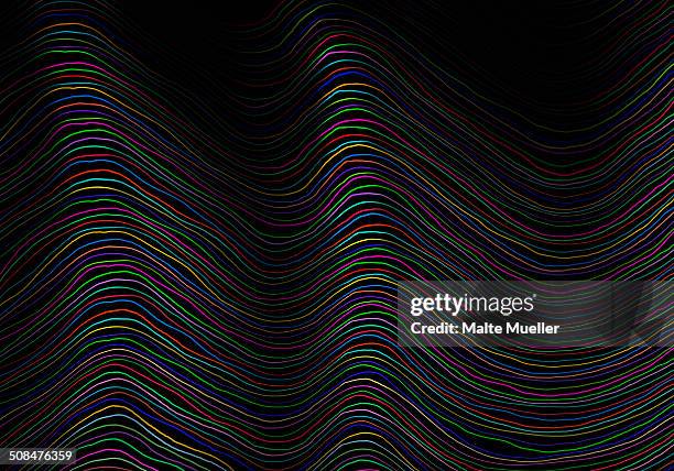 full frame shot of multi colored wave pattern - full frame stock illustrations