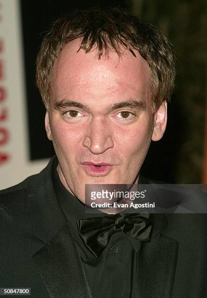 Director Quentin Tarantino arrives at the Kill Bill II party at the Kabarets Prophecy Club on May 16, 2004 in Cannes, France.