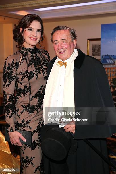 Brooke Shields and Richard Lugner during the Opera Ball Vienna 2016 at Grand Hotel on February 4, 2016 in Vienna, Austria.