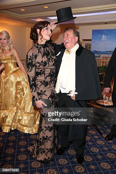 Brooke Shields and Richard Lugner during the Opera Ball Vienna 2016 at Grand Hotel on February 4, 2016 in Vienna, Austria.