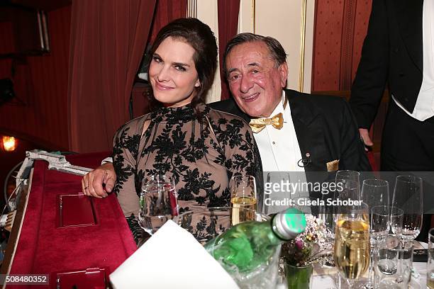 Brooke Shields and Richard Lugner during the Opera Ball Vienna 2016 at Vienna State Opera on February 4, 2016 in Vienna, Austria.