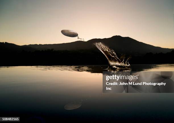 stone skipping on lake - skipping along stock pictures, royalty-free photos & images