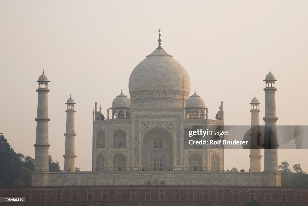 Taj Mahal against cloudy sky, Agra, India