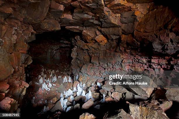 raufarhollshellir cave, hveragerdi, south iceland, iceland, europe - lava tube stock pictures, royalty-free photos & images