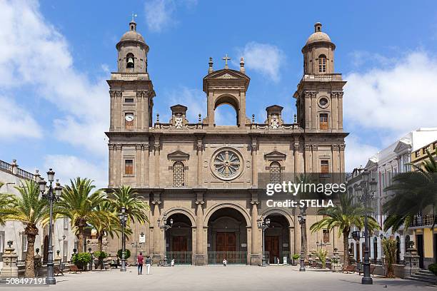 cathedral of santa ana, las palmas de gran canaria, gran canaria, canary islands, spain - las palmas cathedral - fotografias e filmes do acervo