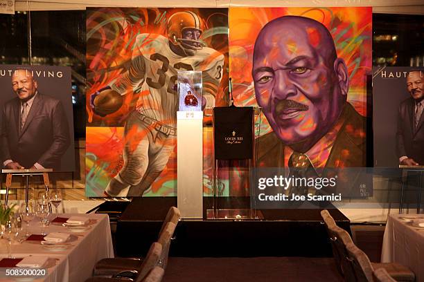 General view of the atmosphere is seen during Haute Living And Louis XIII Celebrate Jim Brown's 80th Birthday on February 4, 2016 in San Francisco,...