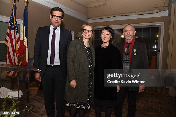 Christophe Lemoine, French Consul General, actress Julie Delpy, Mme Fleur Pellerin, French Minister of Culture and Communications and Francois...