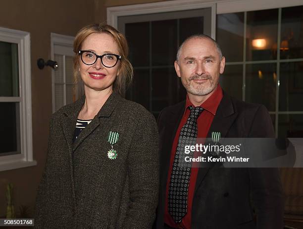 Actress Julie Delpy and Francois Truffart, Executive Producer/Director and Artistic Director, French Film Festival COLCOA receive the French Order of...