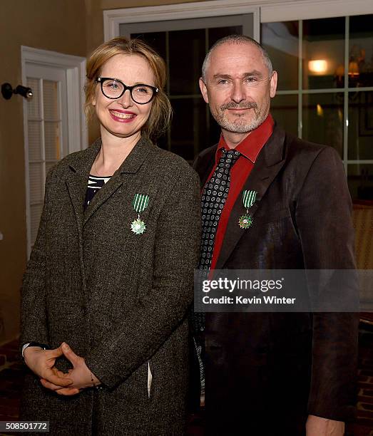 Actress Julie Delpy and Francois Truffart, Executive Producer/Director and Artistic Director, French Film Festival COLCOA receive the French Order of...