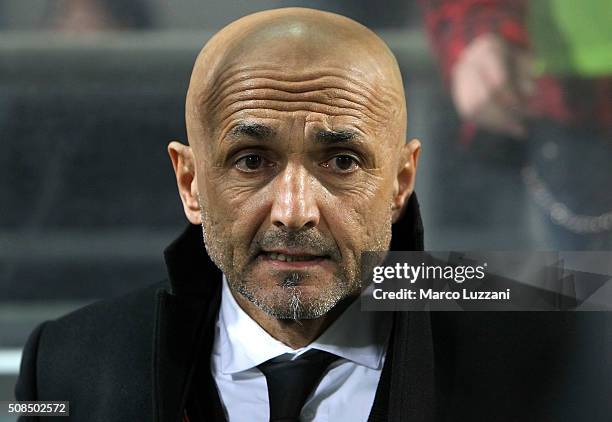 Roma coach Luciano Spalletti looks on before the Serie A match between US Sassuolo Calcio and AS Roma at Mapei Stadium - Città del Tricolore on...