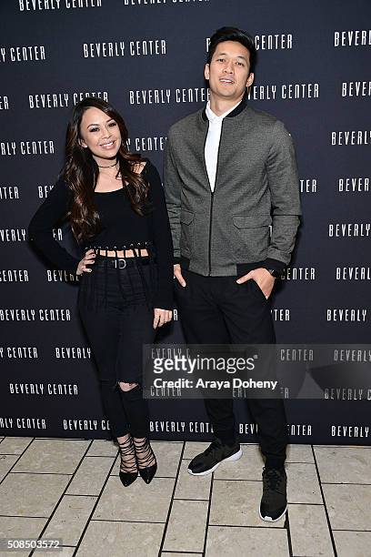 Janel Parrish and Harry Shum Jr. Attend the 2016 Lunar New Year Celebration at The Beverly Center on February 4, 2016 in Los Angeles, California.
