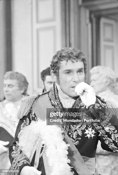 French actor Robert Hossein as Francois Joseph Lefebvre on the set of the film 'Madame ' , 1961.