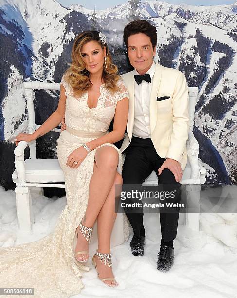 Daisy Fuentes and Richard Marx attend a Martin Katz designed event celebrating their wedding in the hotel's "Penthouse Inspired by Vivienne Westwood"...