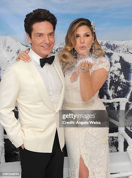 Richard Marx and Daisy Fuentes attend a Martin Katz designed event celebrating their wedding in the hotel's "Penthouse Inspired by Vivienne Westwood"...