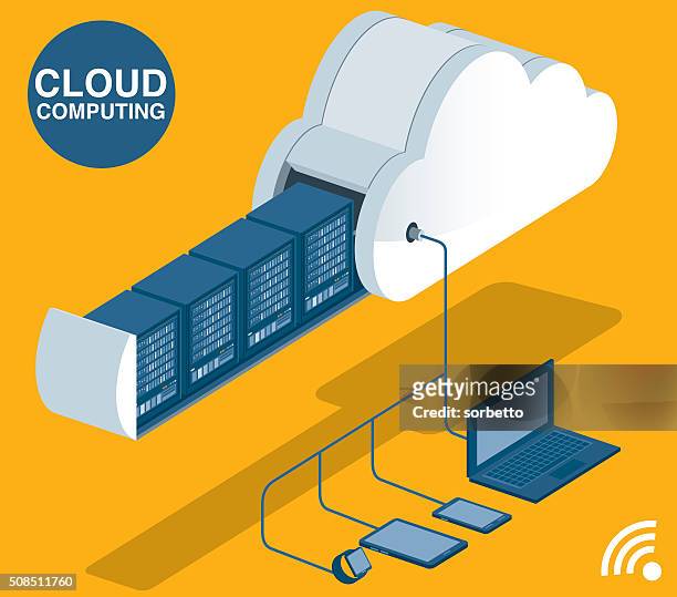 illustrazioni stock, clip art, cartoni animati e icone di tendenza di il cloud computing - backup