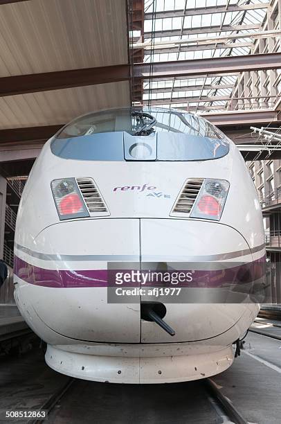 high speed train ave atocha station madrid spain - ave tåg bildbanksfoton och bilder