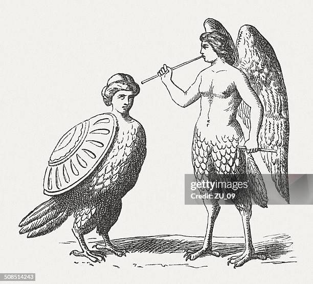 illustrations, cliparts, dessins animés et icônes de harpies - manipulation génétique
