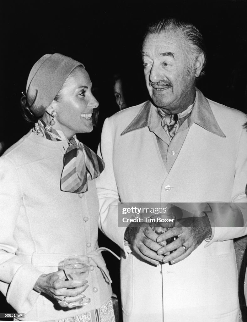 William Levitt And Wife At Party