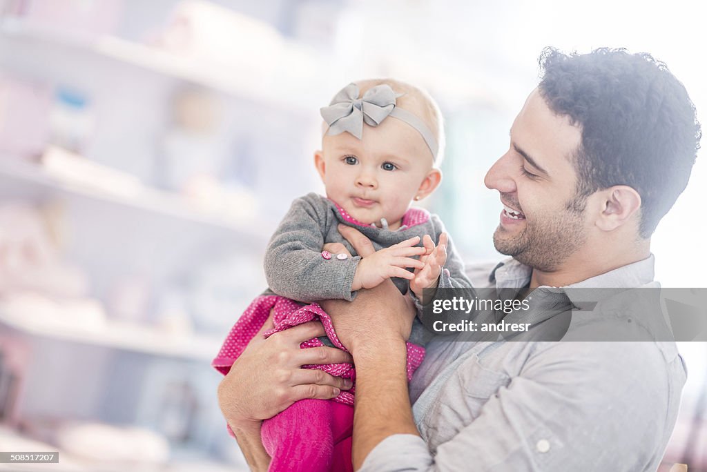 Father holding his baby