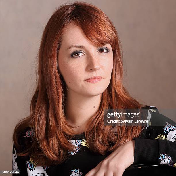 French actress Justine Le Pottier is photographed for Self Assignment at the International Fantastic Film Festival on January 30, 2016 in Gerardmer,...