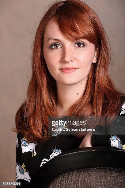 French actress Justine Le Pottier is photographed for Self Assignment at the International Fantastic Film Festival on January 30, 2016 in Gerardmer,...