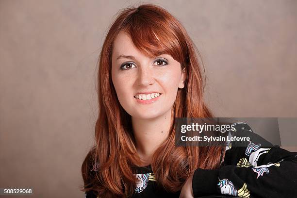 French actress Justine Le Pottier is photographed for Self Assignment at the International Fantastic Film Festival on January 30, 2016 in Gerardmer,...