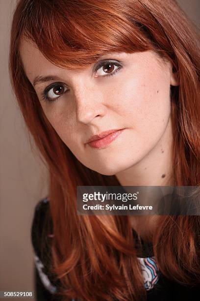 French actress Justine Le Pottier is photographed for Self Assignment at the International Fantastic Film Festival on January 30, 2016 in Gerardmer,...