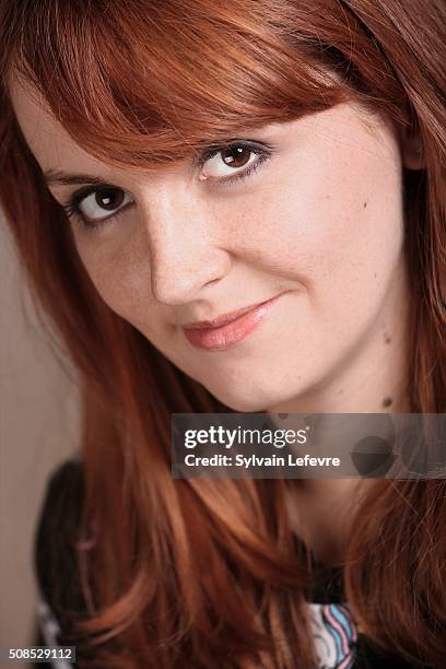 French actress Justine Le Pottier is photographed for Self Assignment at the International Fantastic Film Festival on January 30, 2016 in Gerardmer,...