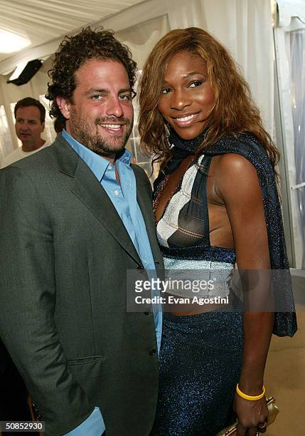 Director Brett Ratner and athlete Serena Williams attend the CAA party at Variety's Beach Club during the 57th International Cannes Film Festival May...