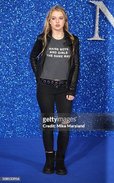 Anais Gallagher attends a London Fan Screening of the Paramount Pictures film "Zoolander No. 2" at Empire Leicester Square on February 4, 2016 in...