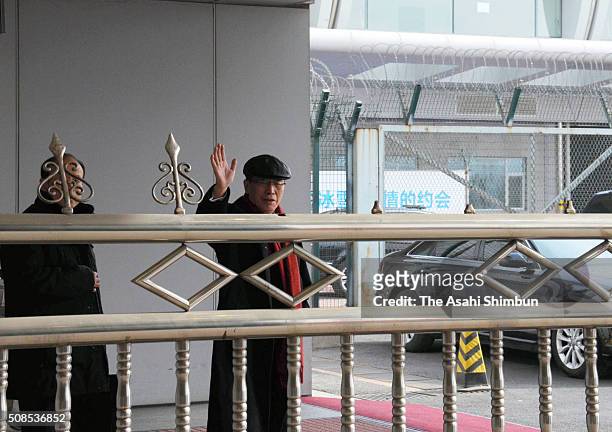 Chinese diplomat in charge of North Korean issues Wu Dawei is seen on arrival after his visit to North Korea at the Beijing International Airport on...