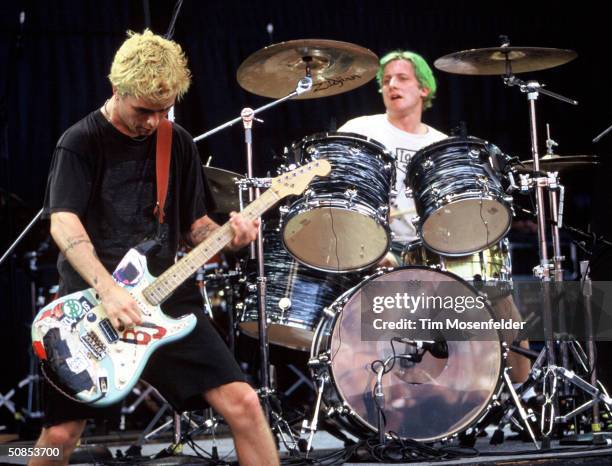 June, 10: Billy Joe and Al Sobrante of Green Day performing at Live 105's BFD 1994 at Shoreline Amphitheater.