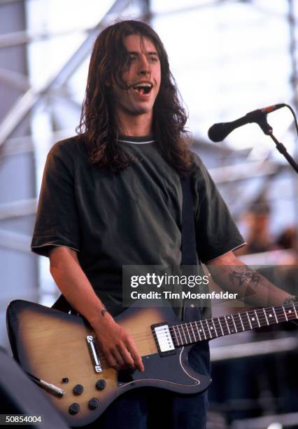 June 16 Dave Grohl of the Foo Fighters at The Tibetan Freedom Concert 1996. Event held at the Polo Fields in Golden Gate Park San Francisco,...